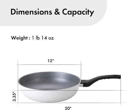 Miniatura 5 de Neoflam Wok antiadherente de aluminio fundido – Sartén ligera y duradera, revestimiento antiadherente saludable, fácil de limpiar, apto