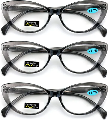 Miniatura 6 de 3 pares de gafas de lectura para mujer, diseño floral, translúcido, transparente, transparente, para lectura 3 Rosa