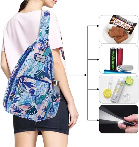 Miniatura 5 de HAWEE Mochila bandolera para mujer, anti-agua, ajustable inclinado