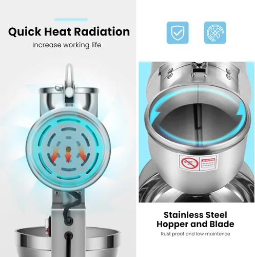 Miniatura 5 de VIVOHOME Plata dual eléctrica 440lbs/hr de la máquina del fabricante del cono de la nieve de la máquina de la trituradora de hielo de las cuchillas