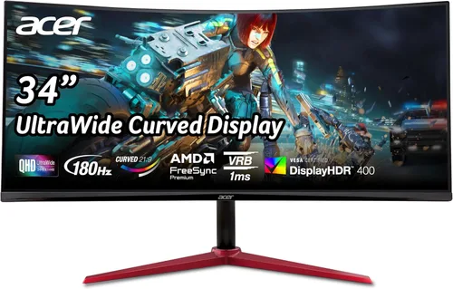 Miniatura 11 de Acer Nitro XZ270 Xbmiipx 27" 1500R Curvo Full HD (1920 x 1080) VA Zero-Frame Monitor de Gaming con Sync Adaptativo, Frecuencia de Actualización