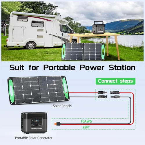 Miniatura 2 de Bateria Power Cable de conector XT60i de 10 AWG, calibre 10, 25 pies, cable de extensión solar a XT60i para panel solar plegable de RV, estación