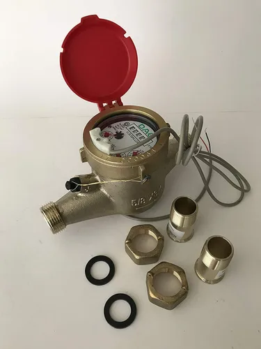 Miniatura 7 de DAE Medidor de agua caliente sin plomo MJ-75R NTEP, acoplamientos NPT de 3/4", salida de pulso, galón