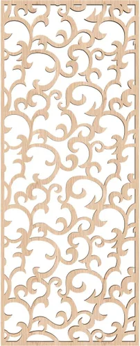 Miniatura 2 de Wheatland Paneles de pared decorativos de madera con calado, 9 3/8 pulgadas de ancho x 24 3/8 pulgadas de alto x 1/4 de alto, roble rojo rojo