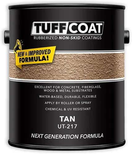 Miniatura 19 de Tuff Coat UT-213 Gris Medio - 5 Galones: Revestimiento sumergible, a base de agua, de goma antideslizante