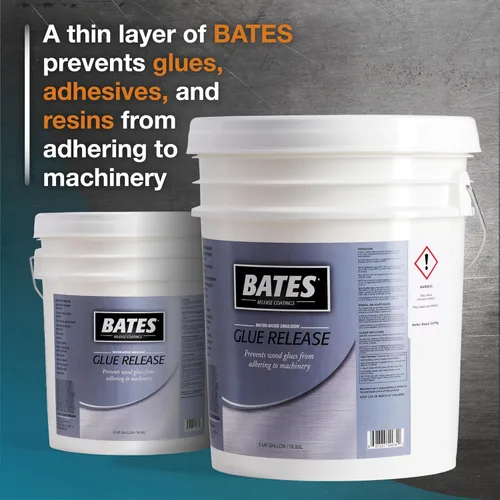Miniatura 4 de Bates Glue Release & Boothcoating - Bates es un revestimiento temporal de emulsión a base de agua para la industria de la carpintería que permite