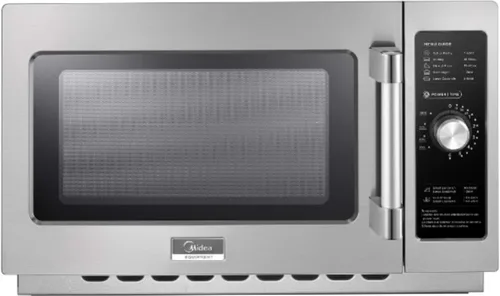 Midea Equipment 1034N0A - Horno de microondas comercial para encimera con dial, 1000 W, acero inoxidable, 1.2 pies cúbicos