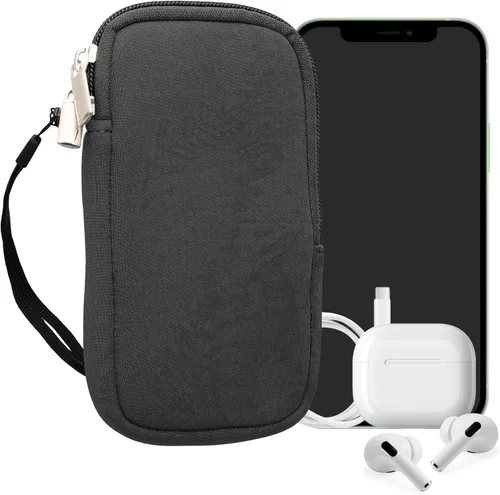Miniatura 30 de kwmobile Funda universal para teléfono tamaño XS - 3,5/4 pulgadas - Funda de neopreno para teléfono inteligente con cremallera - Funda impermeable