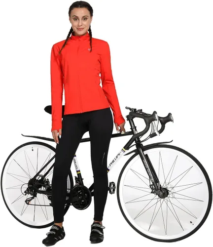 Miniatura 5 de BALEAF Chaqueta de forro polar para mujer, resistente al agua, cremallera completa, para invierno, clima frío, chaquetas térmicas para entrenamiento