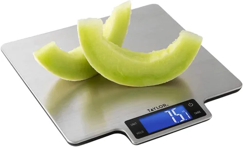 Miniatura 3 de Taylor - Báscula digital ultraprecisa de acero inoxidable para cocina doméstica, de 22 libras, una, color plateado