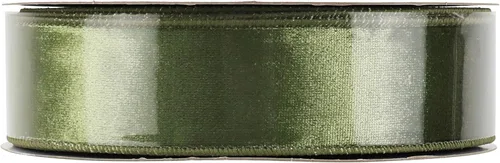 Miniatura 9 de MEEDEE Cinta de terciopelo verde musgo, 1.5 pulgadas, 25 yardas, terciopelo triturado, cinta de Navidad para árbol, coronas, lazos Verde Oliva