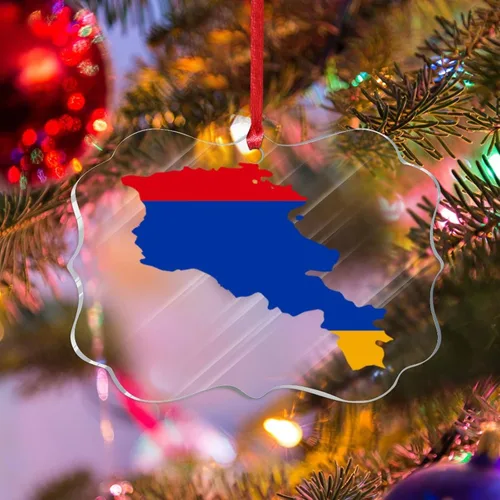 Miniatura 26 de Bandera de Albania, silueta de árbol, adorno de decoración de árbol de Navidad, bandera nacional, recuerdo de árbol de Navidad, recuerdo de Albania