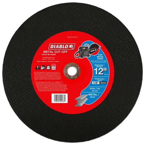 Miniatura 27 de Diablo Disco de corte de metal de diamante para metal, durabilidad extrema y larga vida útil, segmentado, 5 pulgadas de diámetro, eje de 7/8