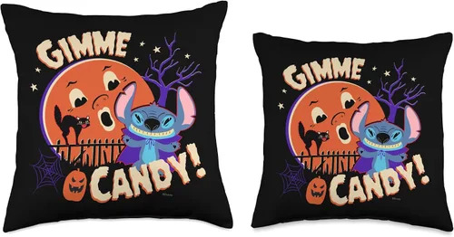 Miniatura 3 de Disney Stitch Gimme Candy Spooky - Cojín para Halloween, 16.0 x 16.0 in, multicolor