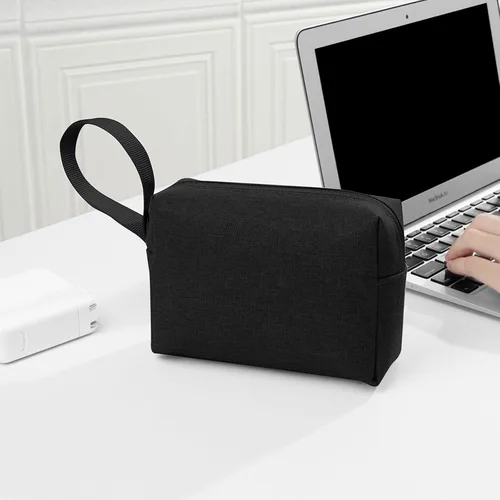 Miniatura 5 de Bolsa de cosméticos impermeable para mujer Organizador de maquillaje y artículos de tocador de viaje suave, gran almacenamiento portátil