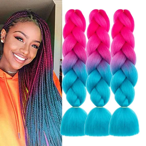 Miniatura 14 de Beige (613#) 6 paquetes de cabello trenzado de 24 pulgadas, de fibra sintética, sin picazón, extensiones de cabello para trenzar jumbo, textura