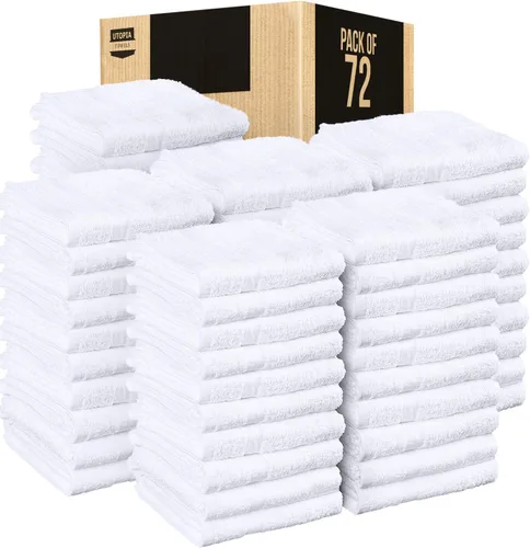 Miniatura 17 de Utopia Towels, Paquete de 24 toallas de salón, no a prueba de blanqueador, 16 x 27 pulgadas, toallas de algodón altamente absorbentes para manos