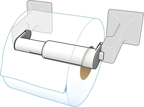 Miniatura 6 de Teravan Extensor avanzado para papel higiénico extra grande, convierte el soporte para adaptarse a rollos dobles y rollos triples, pestañas