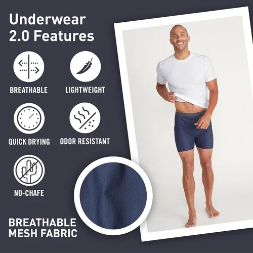 Miniatura 3 de ExOfficio Bóxer Give-n-go 2.0 para hombre, ropa interior fresca y cómoda