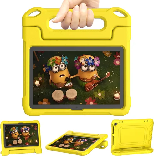Miniatura 8 de DJ&RPPQ Funda para tablet infantil de 10 pulgadas, a prueba de golpes, con asa protectora, color negro