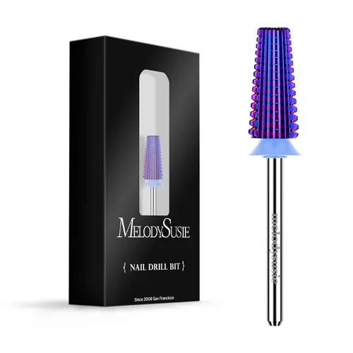 Miniatura 14 de MelodySusie Super Cut Edition Brocas para Uñas 5 en 1, Brocas Multifunción de Carburo de Tungsteno de 3/32'', Adecuadas para Manicura Pedicura