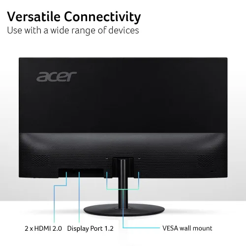 Miniatura 6 de Acer SB240Y G0bi - Monitor para juegos y oficina de 23.8" IPS Full HD ultradelgado de borde a borde Soporte de sincronización adaptativa