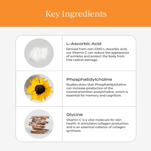 Miniatura 3 de CYMBIOTIKA Paquetes individuales de vitamina C, suministro liposomal, suplemento para apoyo inmunológico, refuerzo de colágeno y envejecimiento