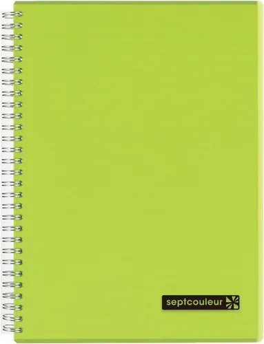 Miniatura 13 de Maruman Septcouleur - Cuaderno rayado - A5, 5.83 x 8.27 pulgadas, 80 hojas/160 páginas, diario de papel rayado universitario de 0.276 in, espiral