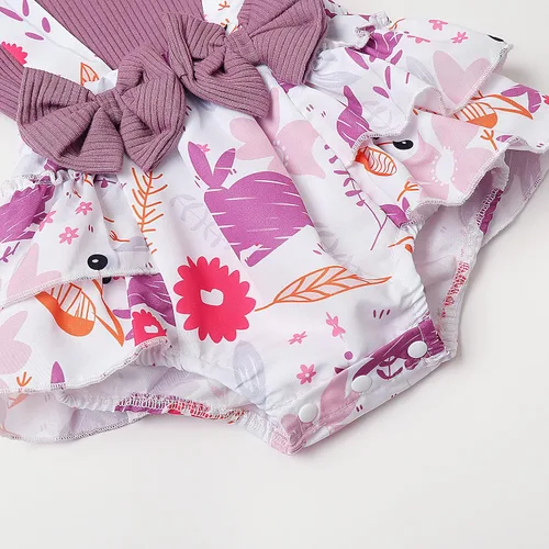 Miniatura 8 de SAPGEJJDJFGE Newborn Baby Girl Clothes Infant Long Sleeve Ruffle Romper Baby Fall Winter Outfits for Girls with Headband