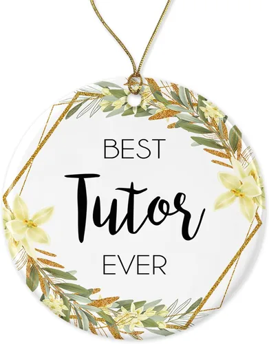 Tutor Christmas Ornament - Christmas Ornament Gift for Tutor - World's Best Tutor - Best Tutor Ever - Tutor Gifts Printed on One Side