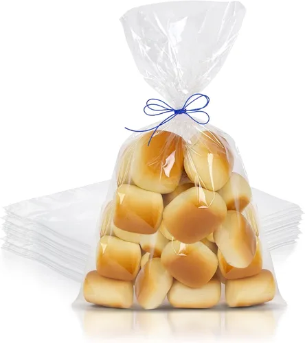 Miniatura 16 de Bolsas de plástico transparente para embalaje, bolsas de polietileno con fuelle de 5 x 4 x 18 pulgadas, bolsa transparente de LDPE de 1 mil