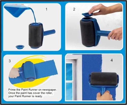 Miniatura 5 de PAINT RUNNER® una marca registrada, juego de 7 piezas - El producto original - Un sistema de pintura autónomo, pintura sin inmersión ni goteo y sin