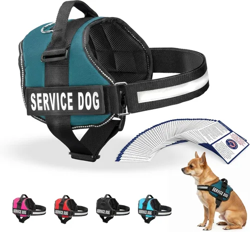 Miniatura 27 de Arnés Industrial Puppy para perros con correas y asa, y chaleco con parche reflectante, en un cómodo diseño de malla, Bright Red Rojo Brillante
