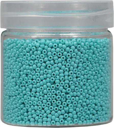 Miniatura 12 de Bala&Fillic Tamaño casi uniforme Cuentas de semillas redondas de color verde ejército de 2 mm Aproximadamente 10000 piezas/110 gramos en caja