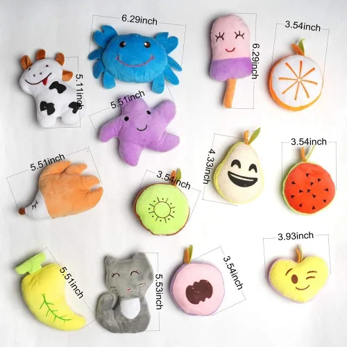 Miniatura 7 de HDMOTU Paquete de 26 juguetes chirriantes suaves para perros pequeños y medianos, juguetes chirriantes favoritos lindos y cómodos para cachorros