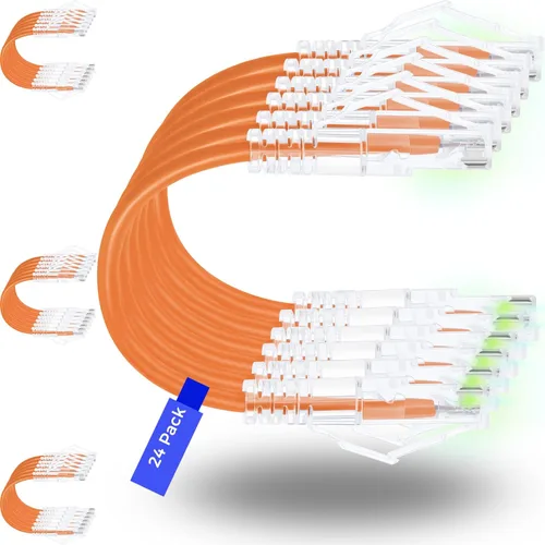 Miniatura 14 de Rapink Patch Cables Cat6/ Cat6a - Cable de conexión Ethernet Cat6 / Cat6a, compatible con 10G, cable de conexión Cat 6 sin enganches para panel