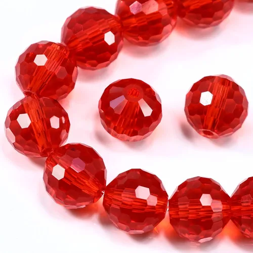 Miniatura 9 de Dowarm 150 PIEZAS Cuentas de cristal de vidrio redondas de 6 mm para hacer joyas, cuentas facetadas de cristal rondelle espaciadoras de color azul