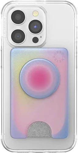 Miniatura 4 de PopSockets Cartera adhesiva para teléfono y tarjetero con agarre, púrpura - Aura