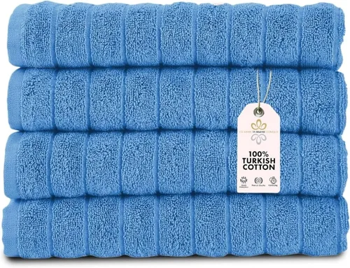 Miniatura 45 de Classic Turkish Towels - Juego de toallas de baño de algodón extragrande de alta calidad, gruesas y absorbentes, toallas de baño de lujo acanaladas