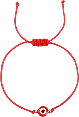 Miniatura 24 de SUMMER LOVE Juego de 4 pulseras contra el mal de ojo, color negro y rojo, protección de la suerte, pulseras ajustables hechas a mano para mujeres