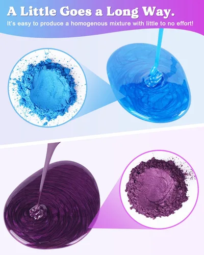 Miniatura 4 de LET'S RESIN Polvo de mica de 36 colores, polvo de pigmento de mica para resina epoxi/resina UV, colorante natural para fabricación de jabón/velas