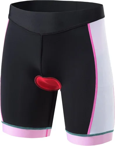 Miniatura 5 de FitsT4 - Pantalones cortos de ciclismo para niños y niñas, pantalones cortos de triatlón acolchados para jóvenes con bolsillos