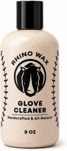 Rhino Wax - Limpiador de guantes de béisbol (8 onzas) - Limpiador natural para guantes que elimina suave y eficazmente la suciedad y la suciedad de