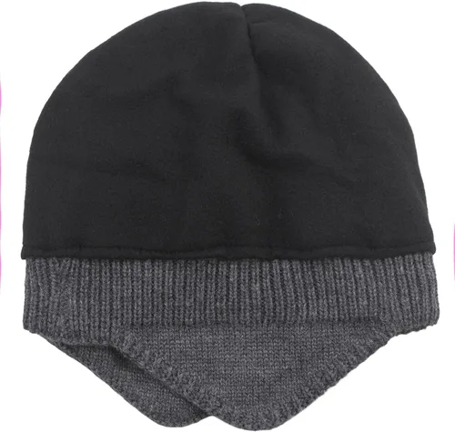 Miniatura 4 de Muryobao Gorro de punto con puños, cálido invierno con forro polar para hombre, gorro de acrílico suave