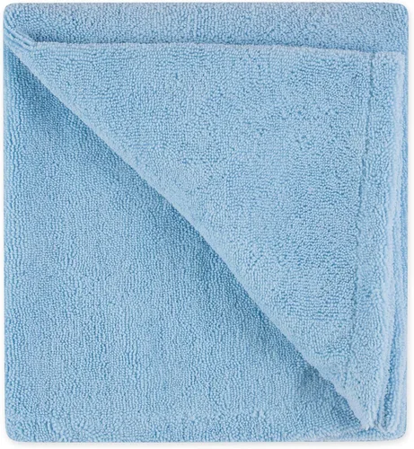 Miniatura 3 de Bone Dry Pet Drying Collection - Toalla de microfibra bordada para mascotas, XL, 41 x 23.5 pulgadas, color celeste con huella de hueso negra Azul