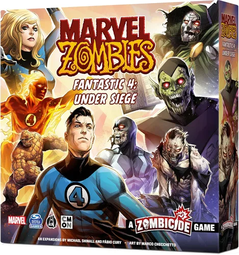 Marvel Zombies: A Zombicide Game - Fantastic 4: Under Siege - ¡Defiende o corrompe a la primera familia de Marvel en el Apocalipsis! Juego de