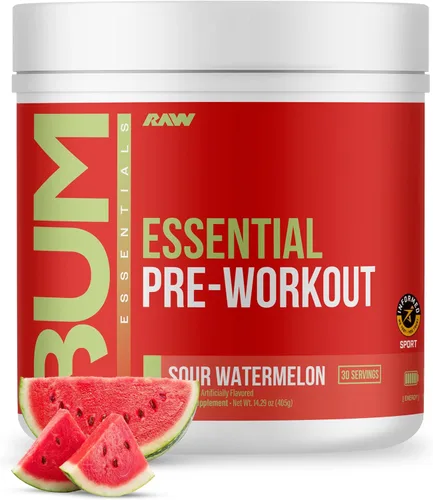 Miniatura 10 de RAW Essential - Polvo preentrenamiento (naranja) - Suplemento deportivo de Chris Bumstead para hombres y mujeres - Polvo energético preentrenamiento