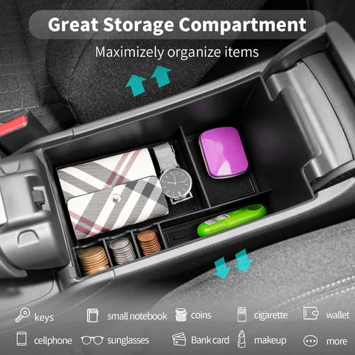Miniatura 4 de CDEFG Bandeja organizadora de consola central HR-V 2025 2026 para Honda HR-V 2023-2026, accesorios para consola media, bandeja de reposabrazos, caja