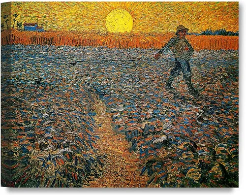 Miniatura 34 de Serie de pinturas de Vincent Van Gogh (favoritos). Reproducción de arte clásico de Van Gogh, impreso en lienzo Noche estrellada