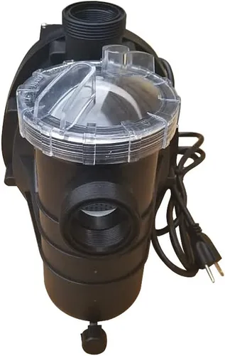 Miniatura 6 de FibroPool ABG033 Bomba de piscina sobre el suelo de 0.33 HP - 2700 GPH, 120V - Colador de tapa transparente, adaptadores de manguera y cinta de PTFE